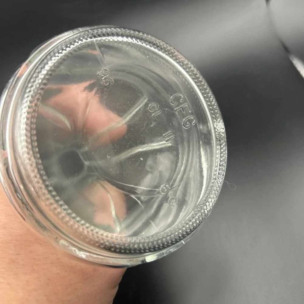 Vintage Flower Bud Vase Scalloped Clear Ribbed Glass 6